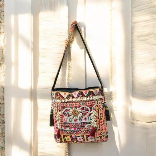 Eco-Friendly Bohemian Cotton Canvas Hand Purse