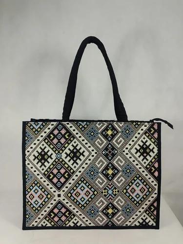 Handwoven Darri Fabric Designer Ladies Handbag