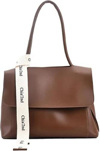 Luxury Designer Flap Handbag with Gold Turn-Lock