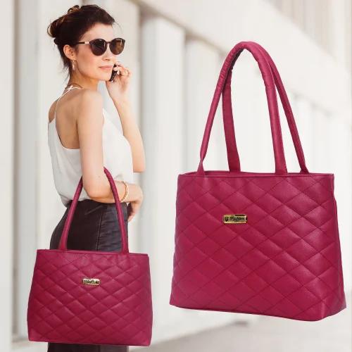 Structured PU Leather Women Executive Handbag