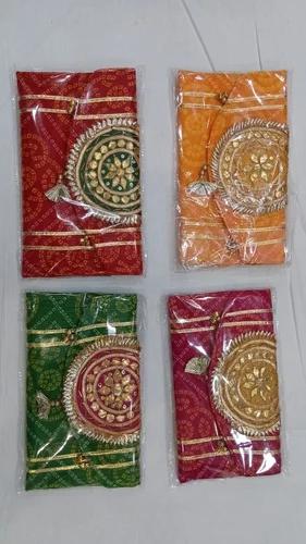 Traditional Silk Embroidered Gotta Patti Potli Purse