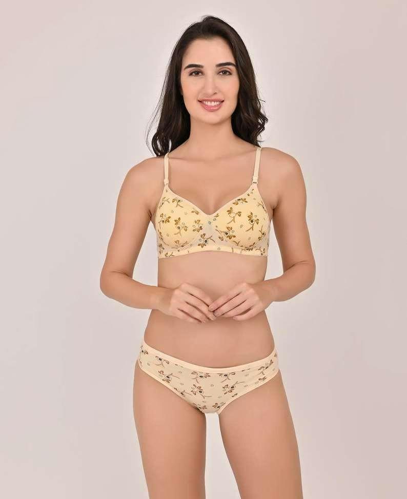 Pari Dobby Textured Pure Cotton Lingerie Set
