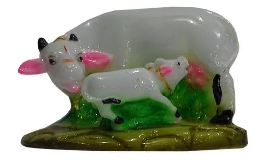 Artisan Metallic Finish Kamdhenu Cow Idol (VPG Series)