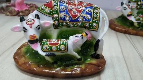 Decorative Polyresin Kamdhenu Statue for Wedding & Diwali Gifting