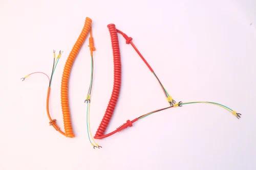 Medical-Grade Diagnostic Spiral Cable & Transducer Interface Cord
