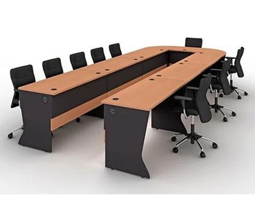 Large U-Shaped Executive Conference & Video Meeting Table