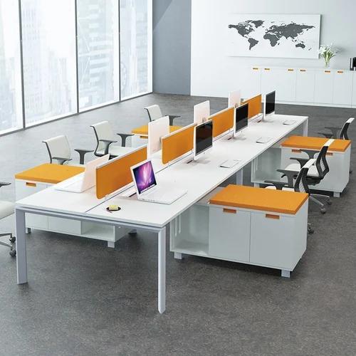 Ergonomic Team Modular Office Workstation with Wire Trunking