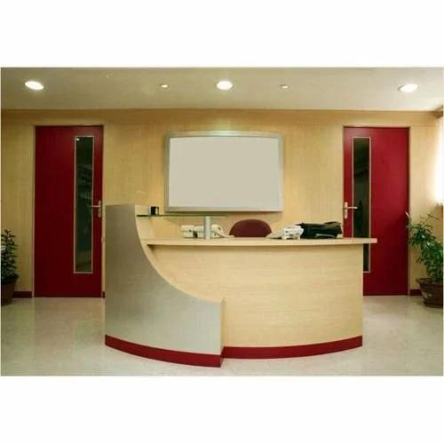 Compact Single-Seat Front Desk Reception Counter