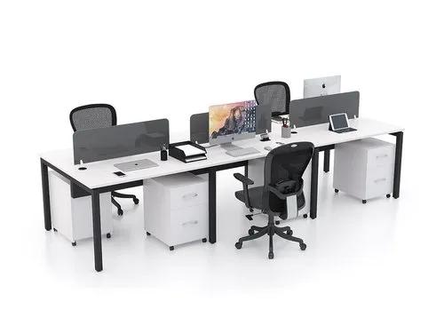 Solid Hardwood Finish Executive Workstation Desk with Pedestal